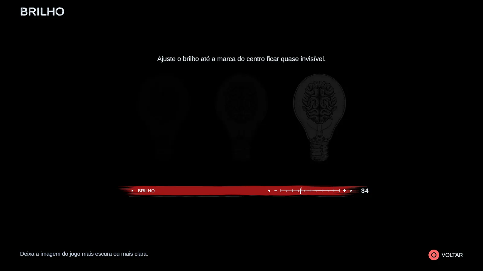 The brightness screen